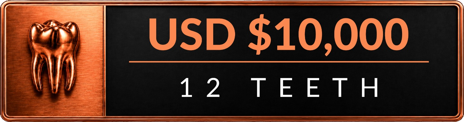 12 Teeth Dental Restoration Package Plaque