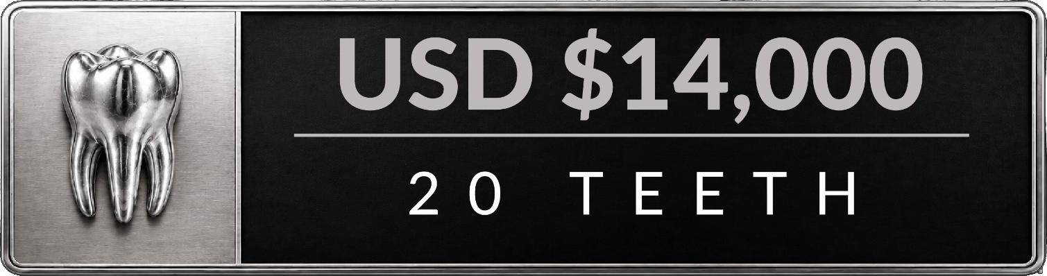 20 Teeth Dental Restoration Package Plaque