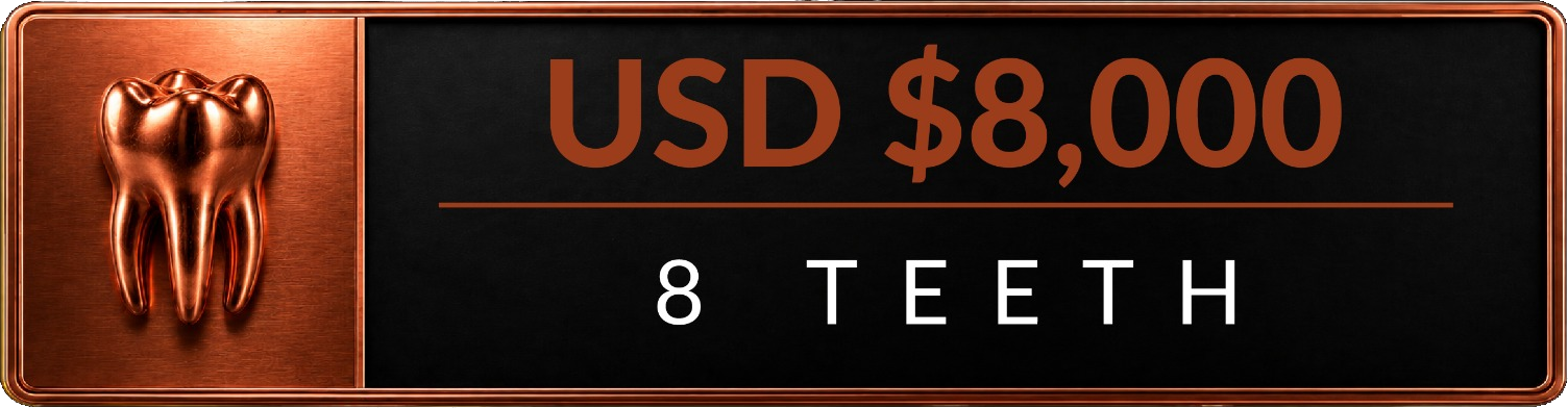 8 Teeth Dental Restoration Package Plaque
